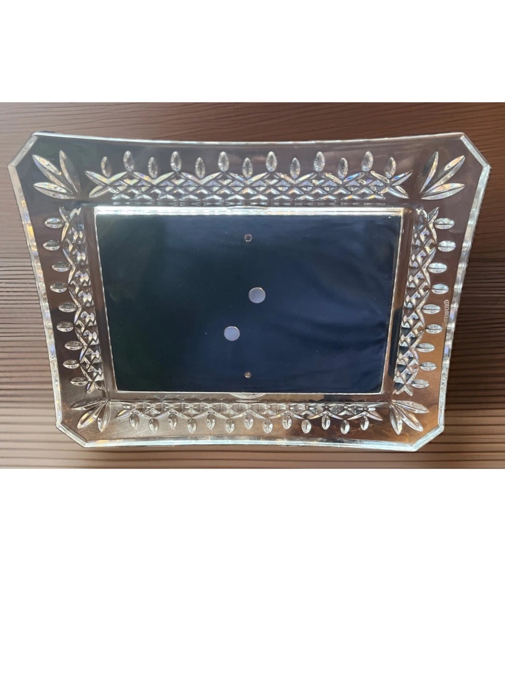 Waterford Crystal Clear Cut-Leaf Picture Frame